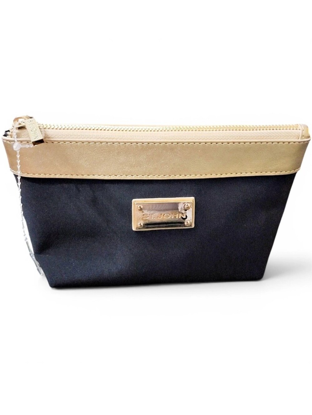 St. John Black & Gold Cosmetic Pouch Women's